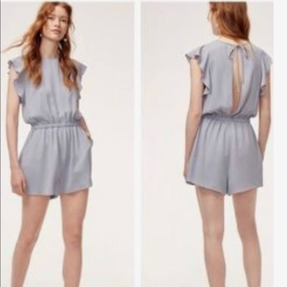 Wilfred Aritzia Fleurette Romper Flutter Sleeve in size small